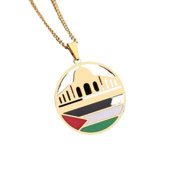 Palestine al-aqsa necklace gold